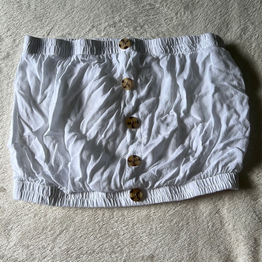 White Hip tube top size M